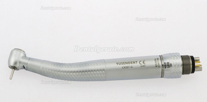 YUSENDENT&reg; CX207-GS-PQ LED Glasfaser Dentalturbine Handst&uuml;ck mit Sirona Schnellkupplung